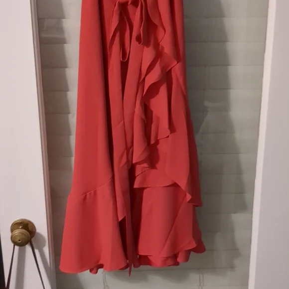 Lulu's Manhattan Moment Ruffled Midi Wrap Dress - Picture 3 of 5